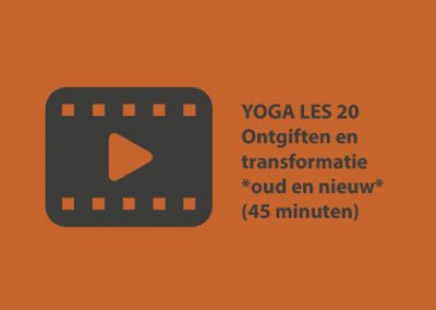 Yoga les 20 – ontgiften en transformatie “oud en nieuw” (45 minuten)