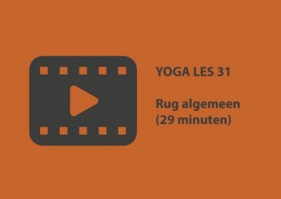 Yoga les 31 – rug algemeen (29 minuten)