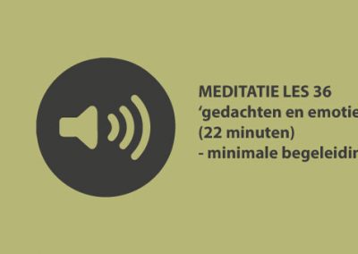 Meditatie les 36 – gedachten en emoties (22 minuten)