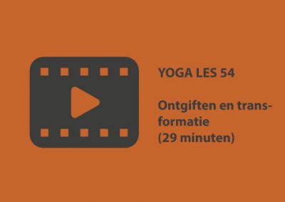 Yoga les 54 – Ontgiften en transformatie (29 minuten)